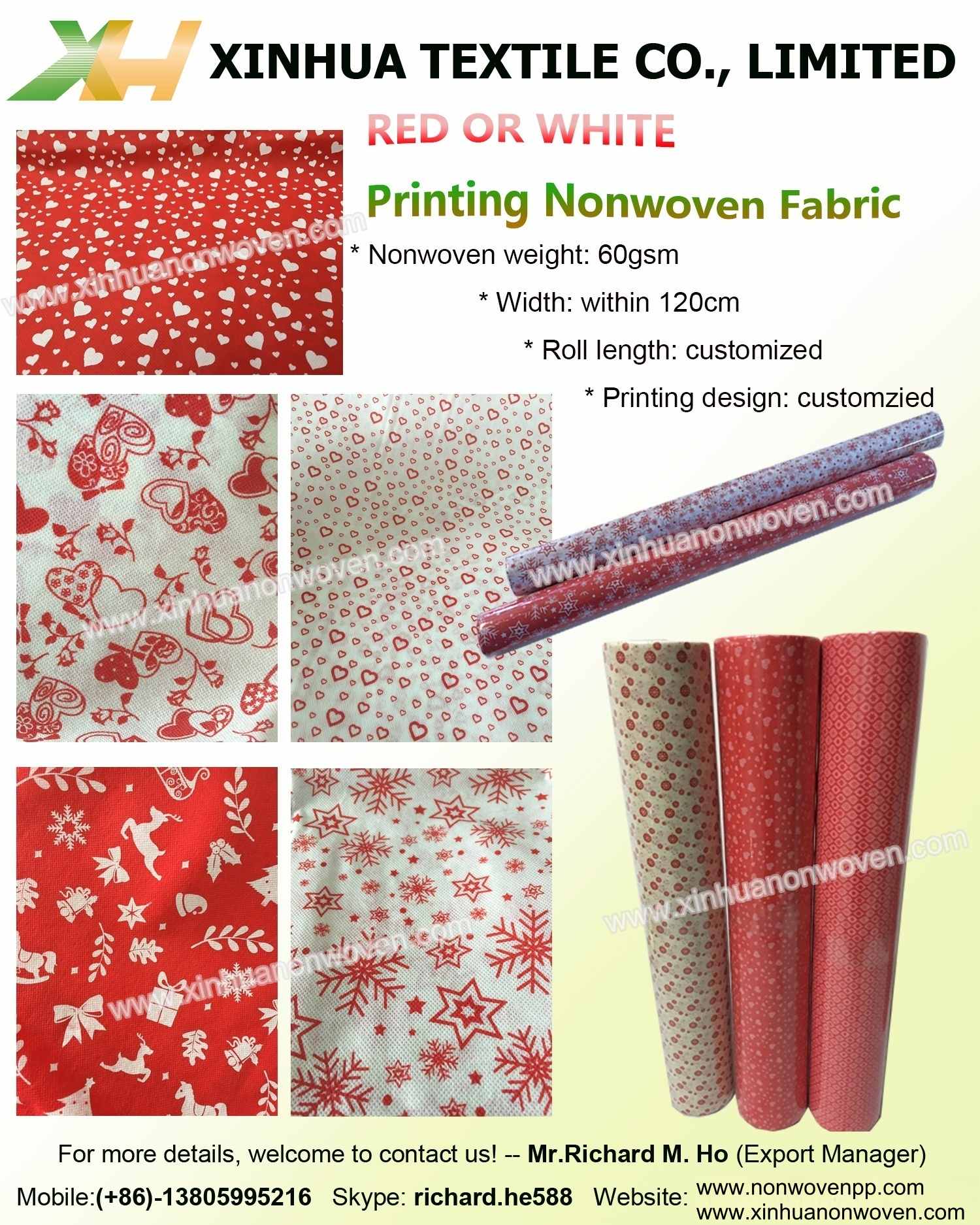 Print Nonwoven for Flower Wrapping